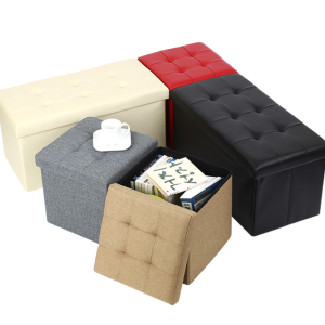 패브릭풋스툴 미니수툴 수납형 미용보조의자 식탁