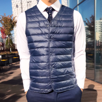 남자 브이넥 초경량 정장패딩조끼[M~3XL]