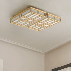 국산LED거실등 전통한지나무조명 4등 100W