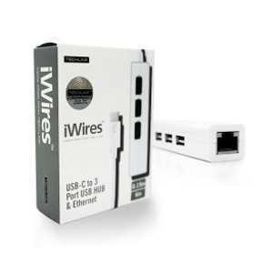 테크링크정품 USB-C타입 유선이더넷 RJ45 LG그램 맥북 썬더볼트 기가이더넷 USB3.1 3포트 허브 HUB