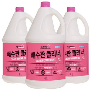 바른세제연구소 배수관클리너 4L x 4개(1BOX)