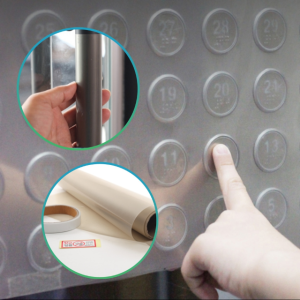 엘리베이터버튼 엘리베이터스티커 향균필름 구리 항균 안전손잡이