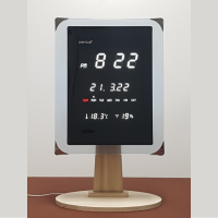 페니투스 EWA-BAW 원목스탠드포함 국내제작 디지털 LED 인테리어 전자 벽걸이 시계