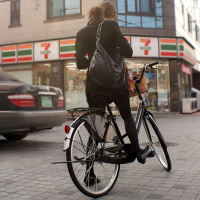 더크루 유럽 빈티지 클래식자전거 여성 바구니