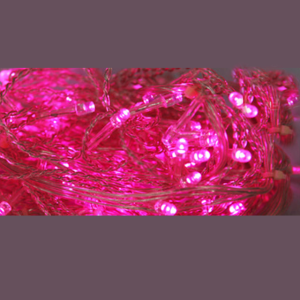 LED 연결형 고드름 라이트 트리전구 2.1m 투명선/핑크 크리스마스 앵두 무드 소품 조명 장식
