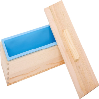 사각 실리콘 나무 상자  뚜껑 비누 몰드 덮개