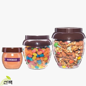단지 플라스틱단지 100g 500g 1000g 된장 고추장 양념통