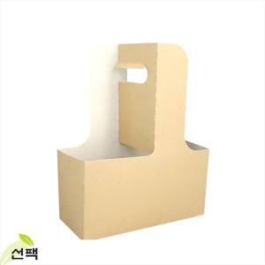 컵캐리어 카페 테이크아웃 커피 크라프트 무지 2구 1box-200개