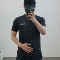 내셔널지오그래픽 남자 기능성 머슬핏 헬스복 무지 반팔 티셔츠