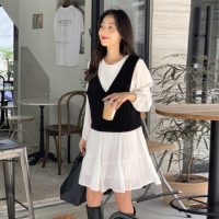 셀로드 빅사이즈 봄 플레어 미니 원피스