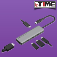 ipTIME UC305C-HDMI 5포트 USB C타입 멀티 허브 3.1 PD HDMI