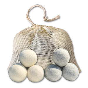 댄 에스터 건조기 양모볼 드라이볼 세탁볼 흰색 회색 6개 뉴질랜드산 천연양모 파우치 포함
