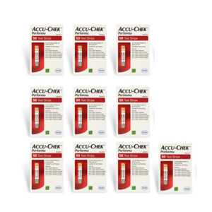아큐첵 퍼포마 혈당시험지 50매 10개 / 알콜솜100매 란셋 100개