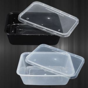 일회용 사각용기 750ml - 300셋트 / 파스타 샐러드 반찬 떡볶이 도시락 배달포장 PP 전자렌지