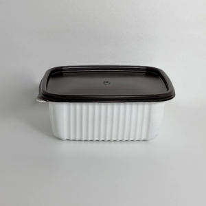 대용량 21168 사각 죽용기 대 - 투톤 300개 세트(뚜껑포함) 1200ml, 일회용용기