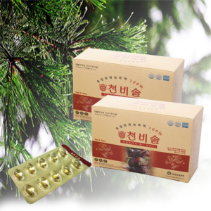적송 솔잎오일100% 60캡슐 솔잎식약처인증