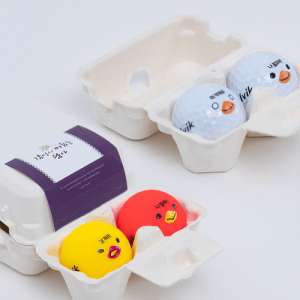 계란골프공 미니 2구 간단한 골프공선물 홀인원 행사 로고 각인 인쇄 커스텀 제작