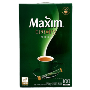 맥심 커피믹스 디카페인 스틱 100개입 동서식품 믹스커피 폴리페놀 함유