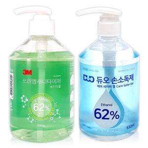 3M 손소독제 500mlx1개 새니타이저 듀오 손소독제 스프레이