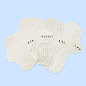 이채 면생리대 일체형 15장 B세트 (소형3+중형3+대형6+오버나이트3) 순면 다회용 천생리대