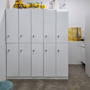 2단 개인 락카장 미용실 사우나 미니 옷장 락커룸 사물함 업소용 목재 캐비넷