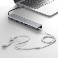 슈피겐 4K 60Hz USB C타입 9in1 멀티 포트 허브 PD2306 (맥북 노트북 호환)