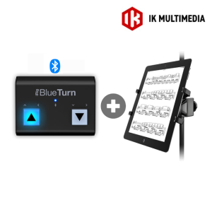 IK 멀티미디어 악보페달+테블릿거치대 번들패키지 iRig Blue Turn iKlip Xpand