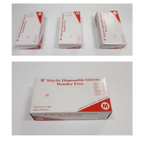 플러스 니트릴장갑 XS S M L XL 100매 파우더프리 의료용 식품용 일회용 방역 진단 장갑 조리 미용 전자 제약 안전 위생 글러브
