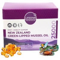 뉴질랜드 라이프스팬 초록입홍합 오일추출 25000mg 120캡슐 푸른입홍합녹색그린