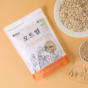 싸리재 바삭한 국산 귀리 유기농 오트밀 압착 쉐이크 롤드오트 400g, 1개