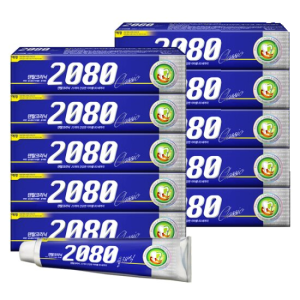 [애경]2080 클래식 치약 170g x10개 +본품 치약 120g 1개 + 칫솔 1입 증정