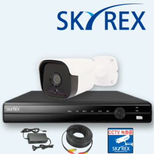 국산 스카이렉스 500만화소 CCTV 설치 세트 가정용 매장 실내 카메라 (다후아 하이크비전 하이룩 호환) 스마트폰감시 평생무료