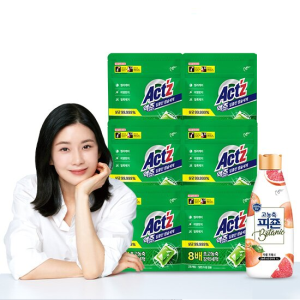 액츠 캡슐세제 28입x 6개 (총168캡슐) + 피죤 섬유유연제 1Lx1개 TV상품