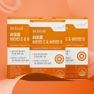 [닥터이셀] (3개월분) 리포좀 비타민C&비타민D 1100mg 30정x3