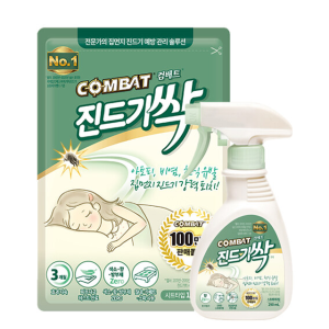 컴배트 진드기싹 스프레이 290ml+시트 4개입