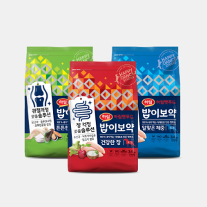 밥이보약 강아지 건강고민 별 맞춤 사료 하림펫푸드 (건강한 장 3.4kg) + 더리얼 배변패드
