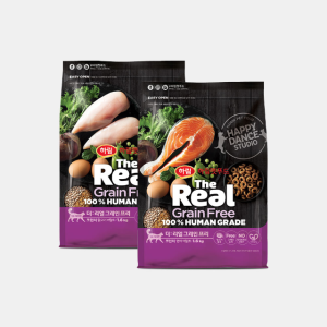 더리얼 캣 그레인프리 크런치 고양이 사료 3.2kg (닭고기+연어 어덜트)
