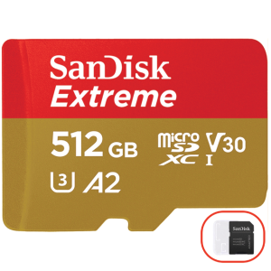 샌디스크 마이크로 SD카드 익스트림 512GB 512기가 블랙박스 액션캠 닌텐도 카메라 메모리