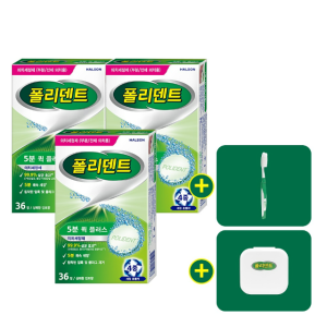 폴리덴트 5분 퀵 의치세정제 36정x3박스