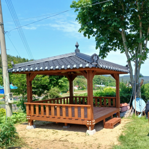 함석지붕 사각 원두막 평상 3000X3000