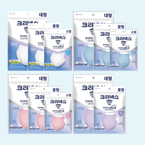 크리넥스라이트핏쿨마스크 대형 중형 소형 50매