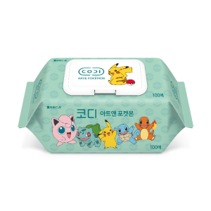 [코디] 아트앤 포켓몬 캡형 물티슈 100매 20팩