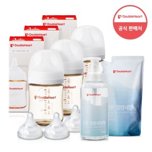 더블하트 젖병 160ml x3세트 젖꼭지포함