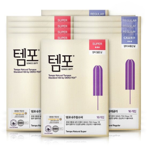 템포 탐폰 유기농 순면 체내형생리대 내추럴 160p