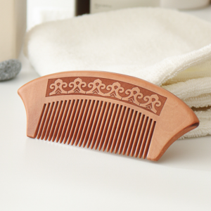 전통 얼레빗 조각왕관 헤어빗 나무빗 외국인선물