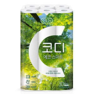 [코디] 친환경 3겹 에코스마트 화장지 22m x 30롤 1팩