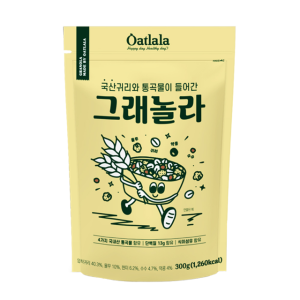 엄마사랑 오트랄라 그래놀라 300g 2팩 통곡물 시리얼 국산 귀리