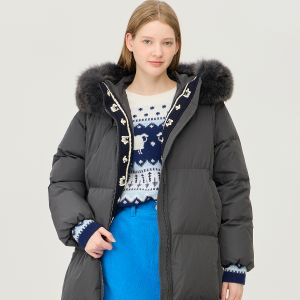 베네통 폭스퍼후드구스다운 BAPD58461DG