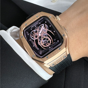 애플워치 스트랩 SE 3 2 SE 9 8 7 6 호환 애차드밀 실리콘 케이스 일체형 시계줄 밴드