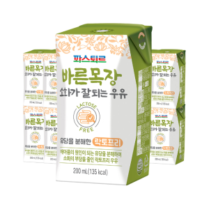[본사직영_정기구독] 파스퇴르 무항생제 바른목장 소화가 잘되는 우유 200ml, 20개